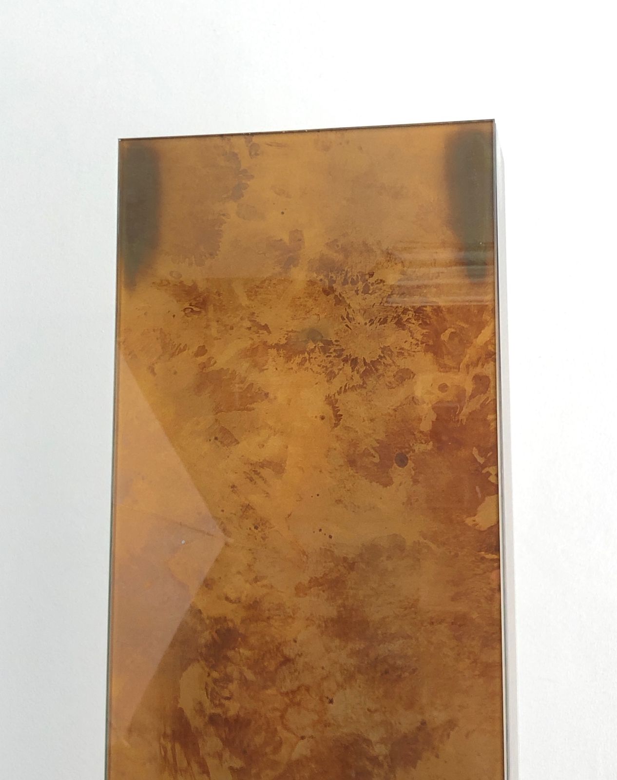 Floor Lamp In Golden Plexiglass And Golden Metal Base photo Lighting