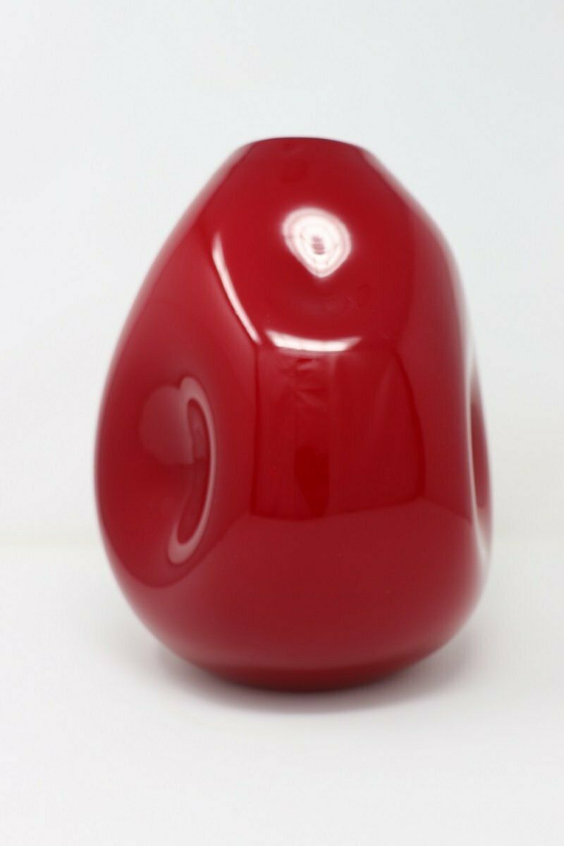Home Decor Vintage Italian Reed Vase In Murano Art Glass, 1970s photo