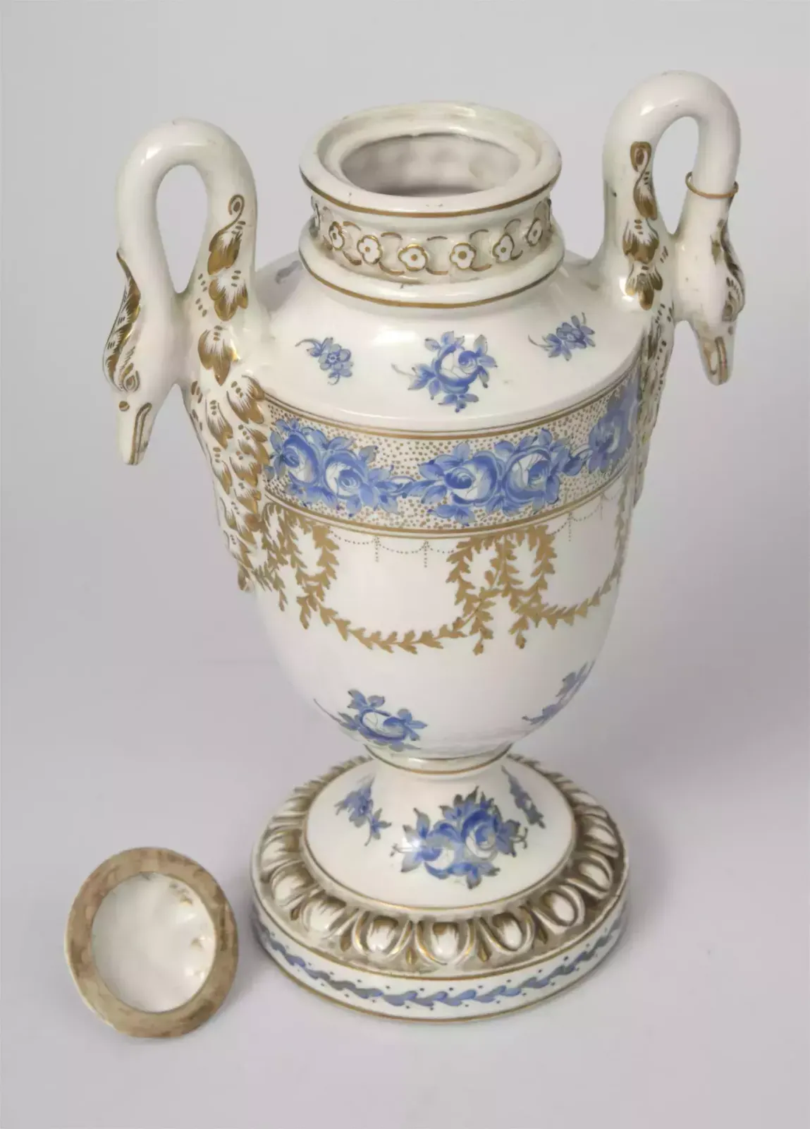 Porcelain Vaseurn With Lid, 1800s