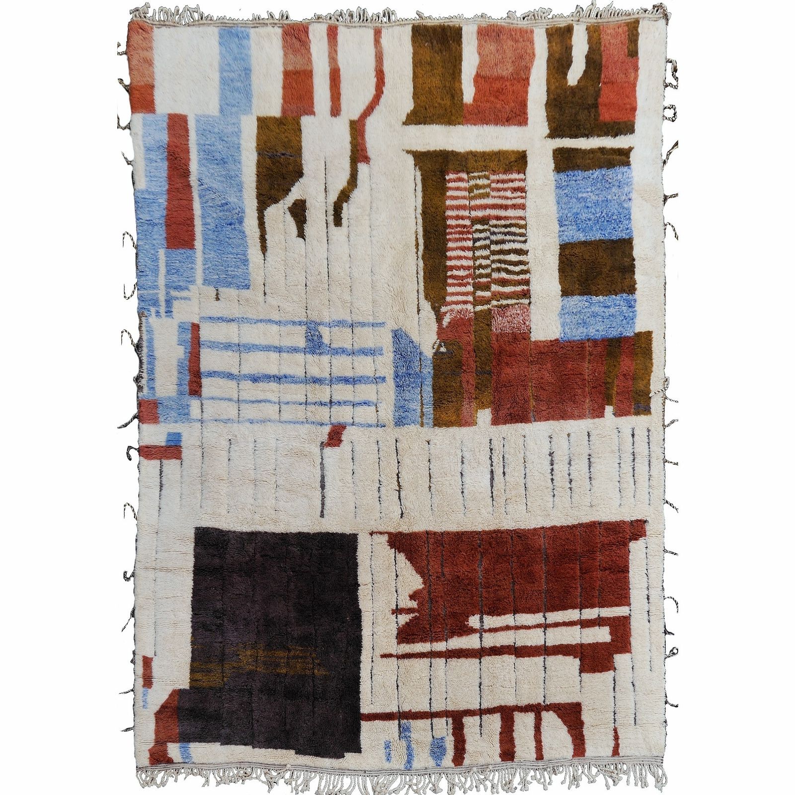 Vintage Beni Ourain Moroccan Berber Rug 12 X 9.2 Ft Mrirt Extra Large