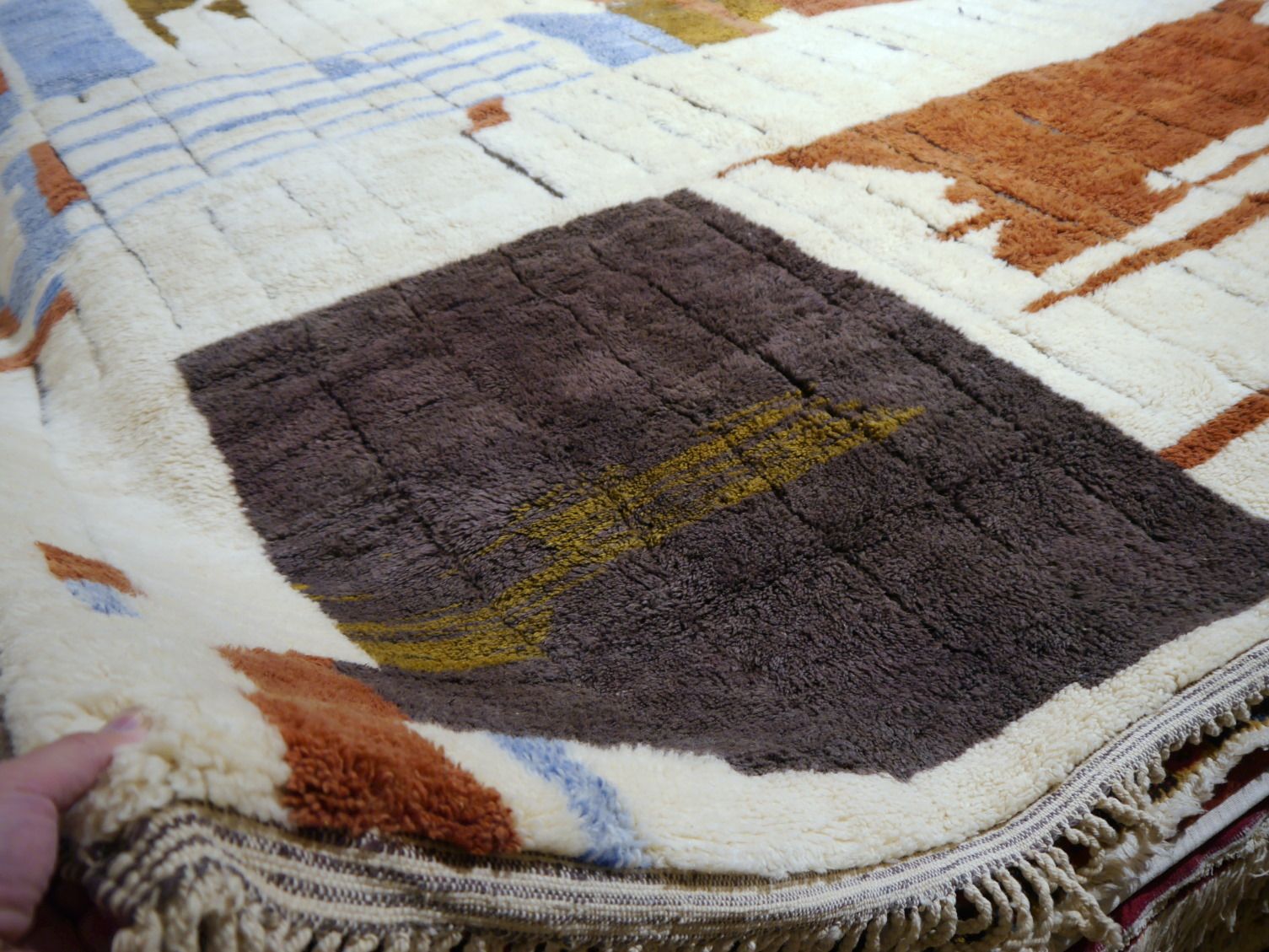 Vintage Beni Ourain Moroccan Berber Rug 12 X 9.2 Ft Mrirt Extra Large photo Textiles