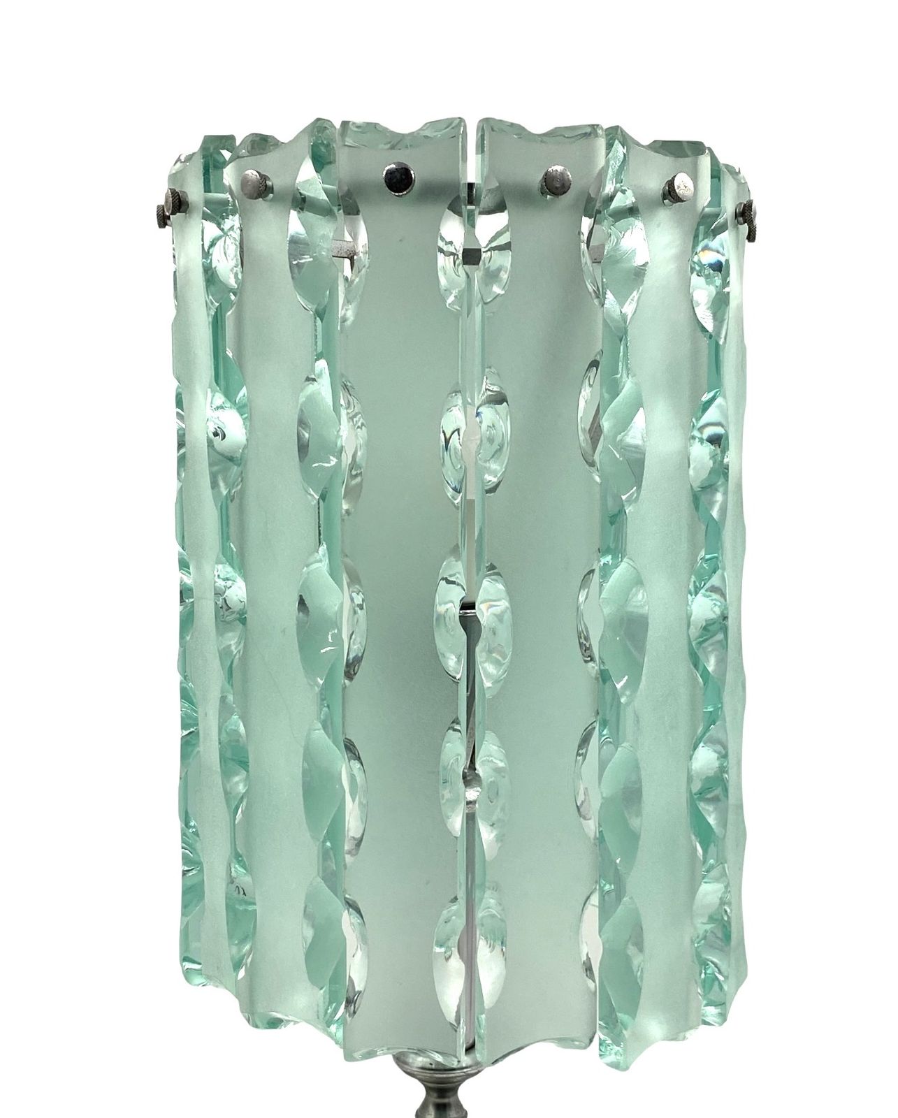 photo vinterior Max Ingrand, Molded Glass Table Lamp, Zero Quattro Per Fontana Arte, Italy Circa 1970