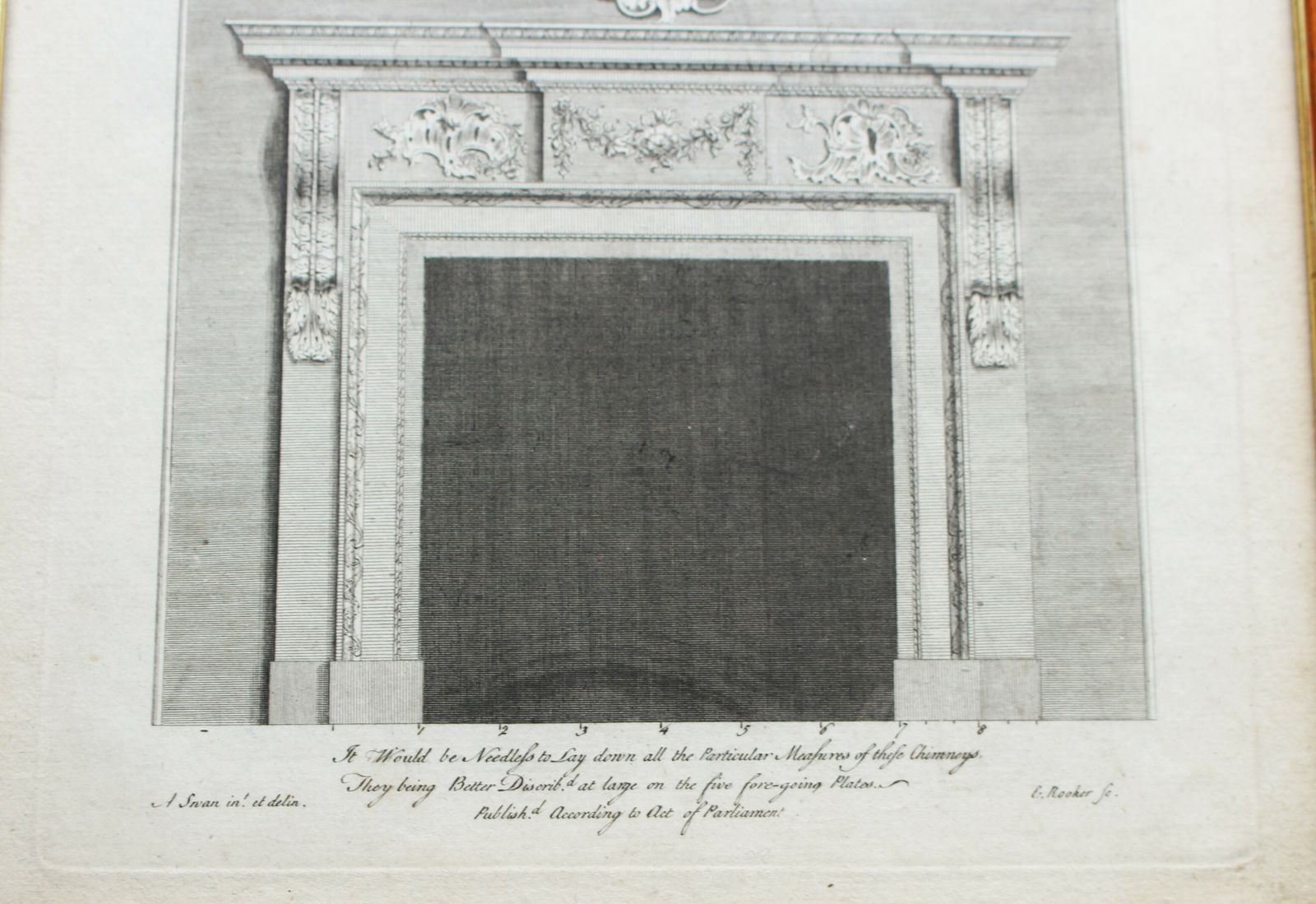 Original 18th Century Plate Xlviii From Swan’s British Architect By Abraham Swan Engraved By Edward Rooker C1745. photo furniture