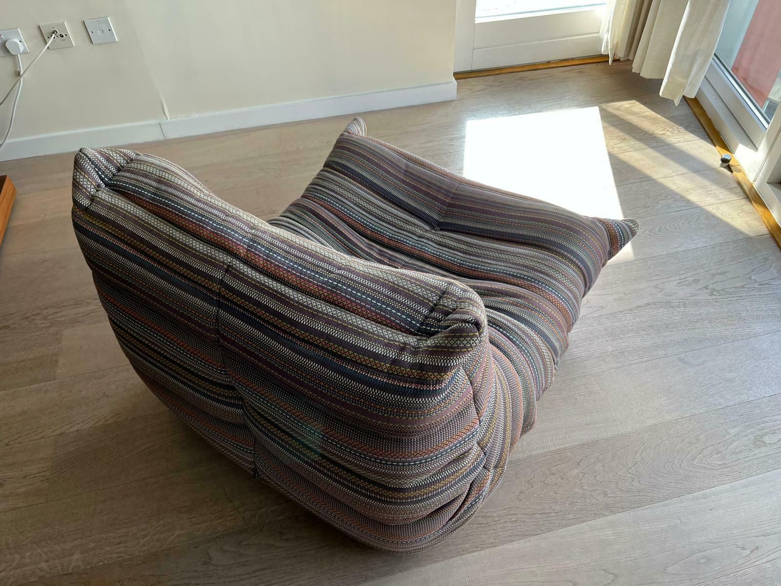 Ligne Roset Togo Chair In Paul Smith Fabric   Limited Edition photo furniture