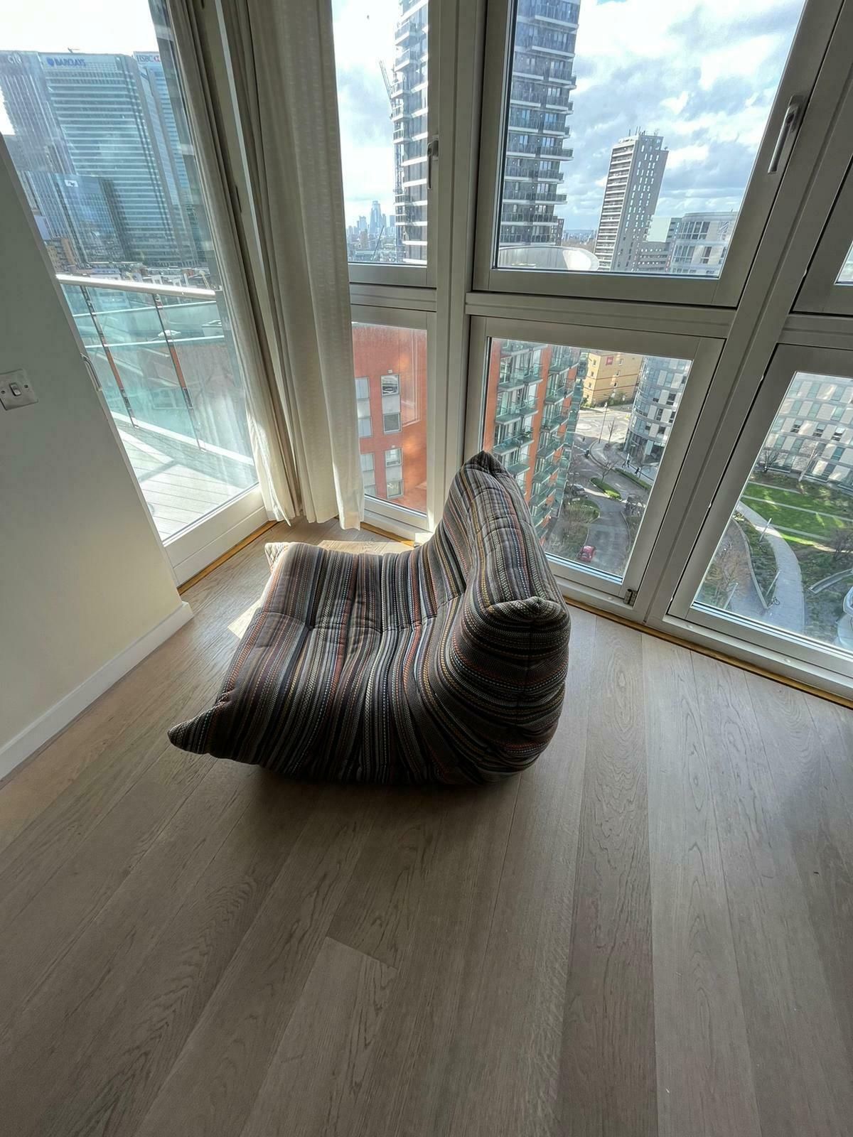 Ligne Roset Togo Chair In Paul Smith Fabric   Limited Edition photo for sale