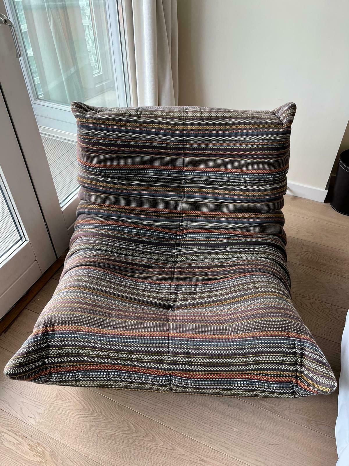 photo furniture Ligne Roset Togo Chair In Paul Smith Fabric   Limited Edition