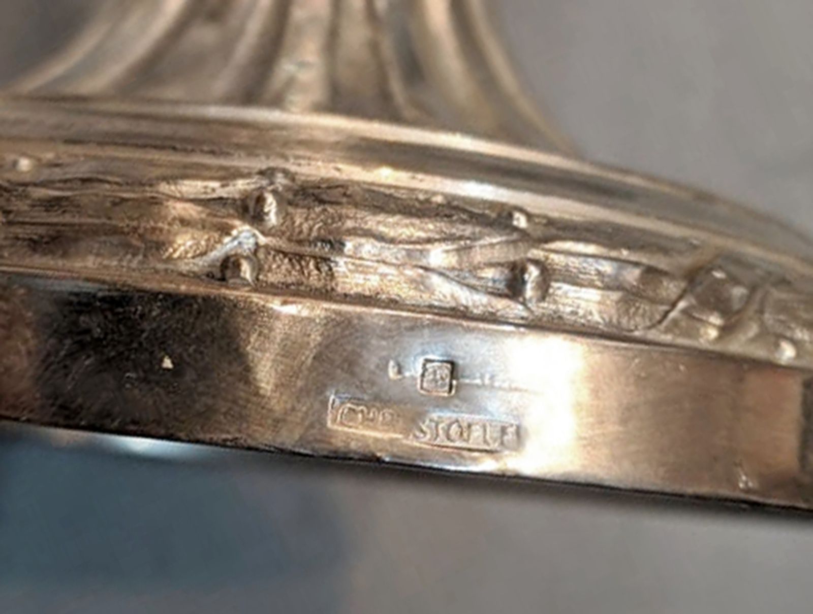 Pair Of Early 20th Century Plated 3 Arms Candelabras From France By The Company Christofle photo for sale