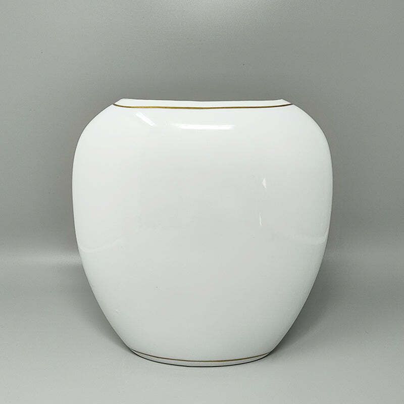 1970s Gogeous Porcelain Vase By R. Ortol For Limoges. Made In France photo 266.0