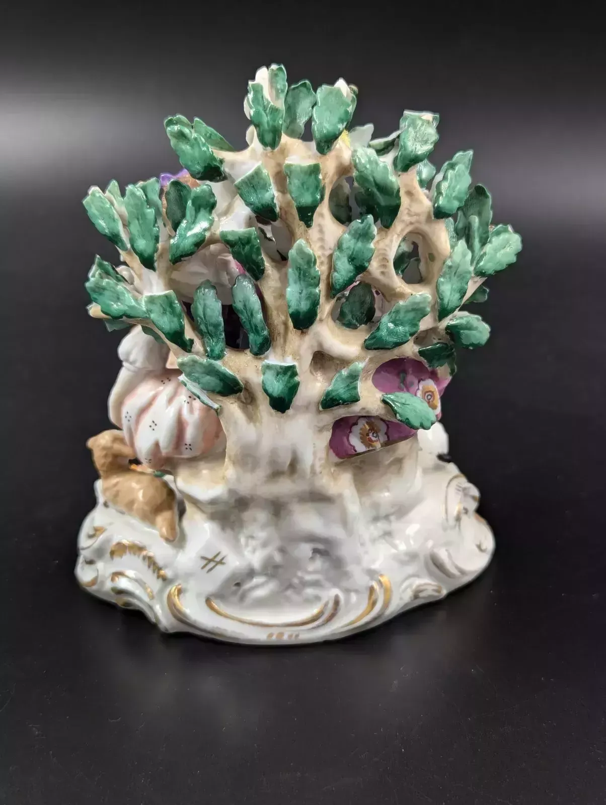 Antique Samson Style Porcelain Figurine “Music Lesson”, 19th Century. photo Home Decor