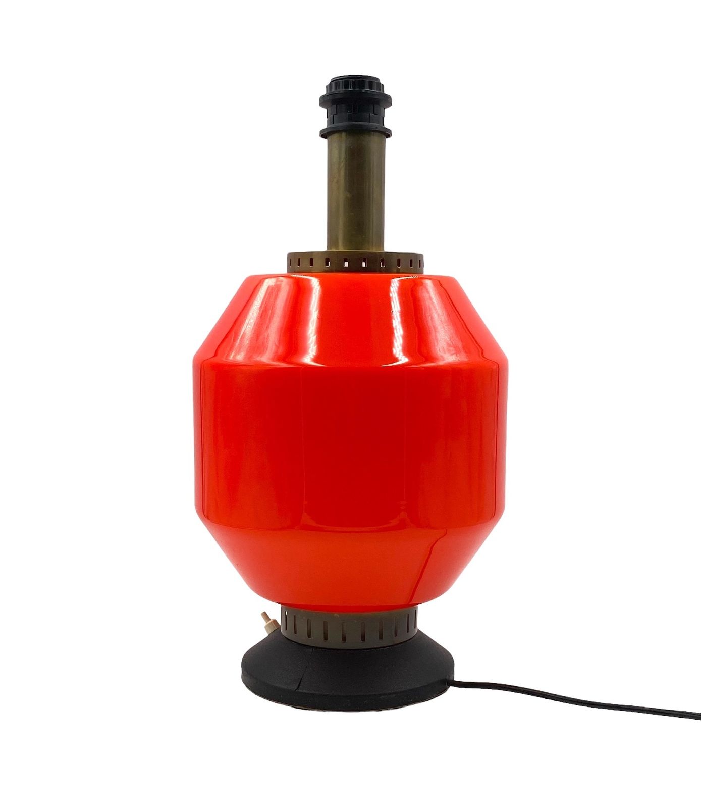 photo buy Space Age Orange Glass Table Lamp Base, Stilnovo, Italy 1960s