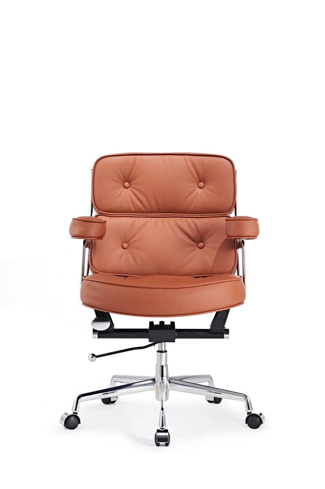 Mid Century Style Office Chair In Leather photo furniture
