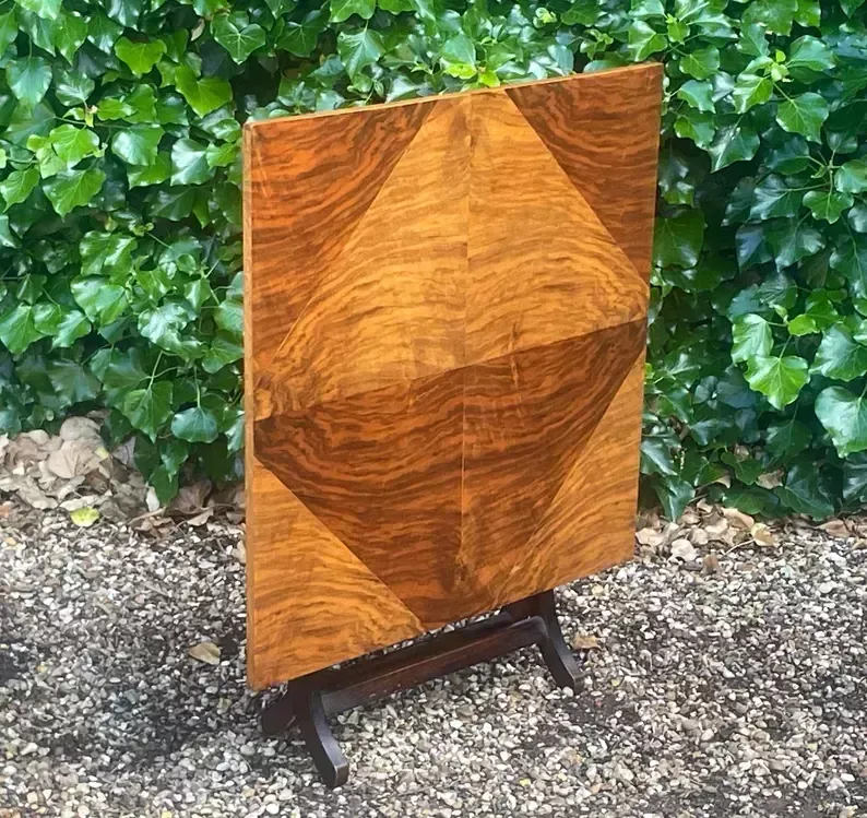 photo furniture Vintage Meredew Walnut Folding Occasional Table