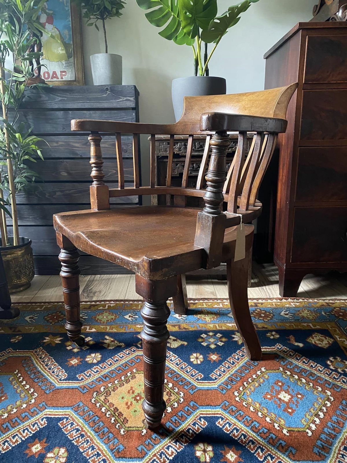 Stunning Antique Mahogany Desk Chair photo 299.0