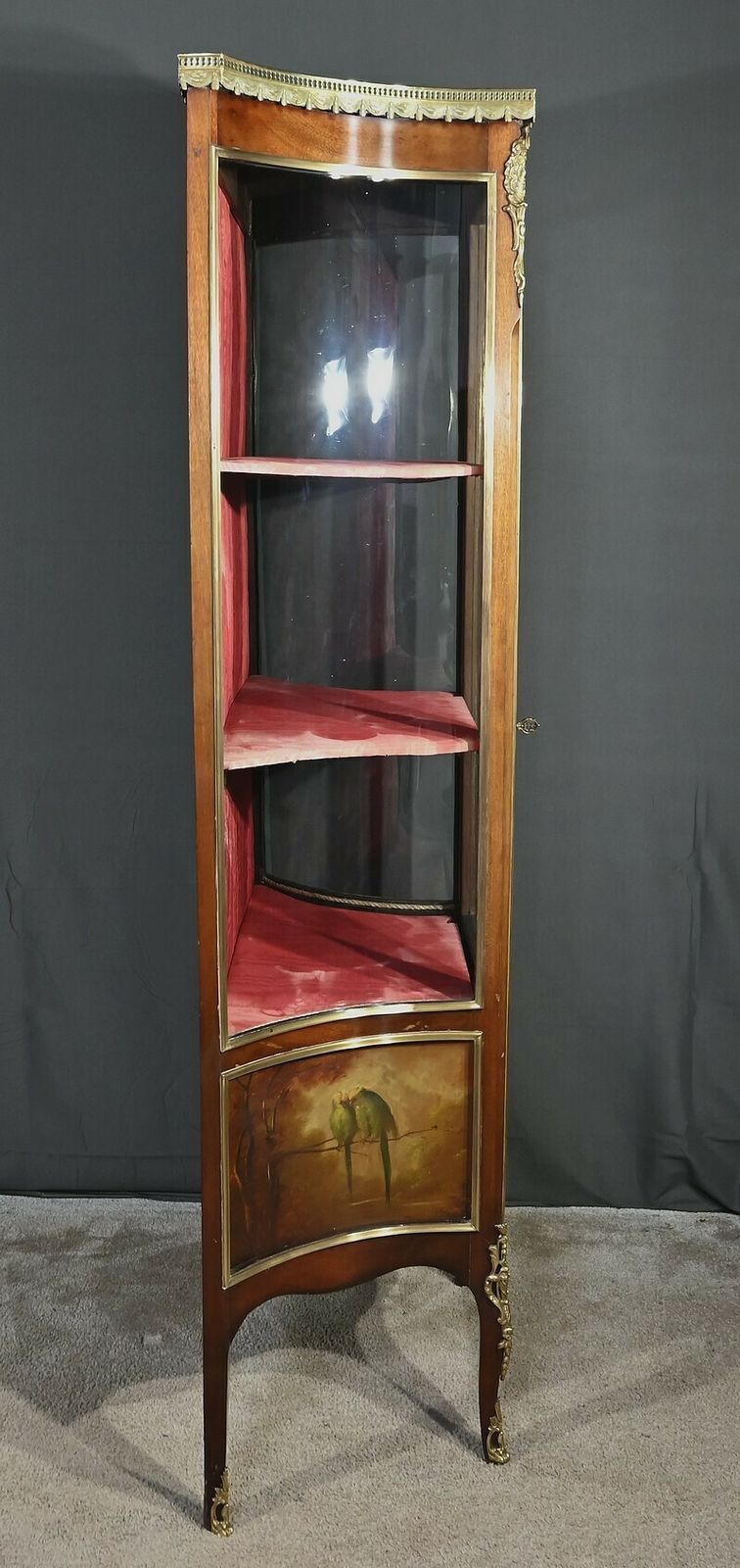 photo for sale Mahogany Display Case, Transition Style Louis XV Louis XVI – Part 1 Of The 20th Century