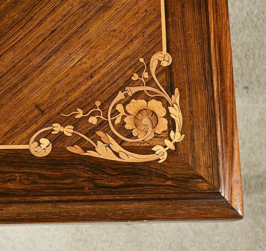 2640.0 Marquetry System Table, Louis XVI Style – 2nd Half Of The 19th Century photo