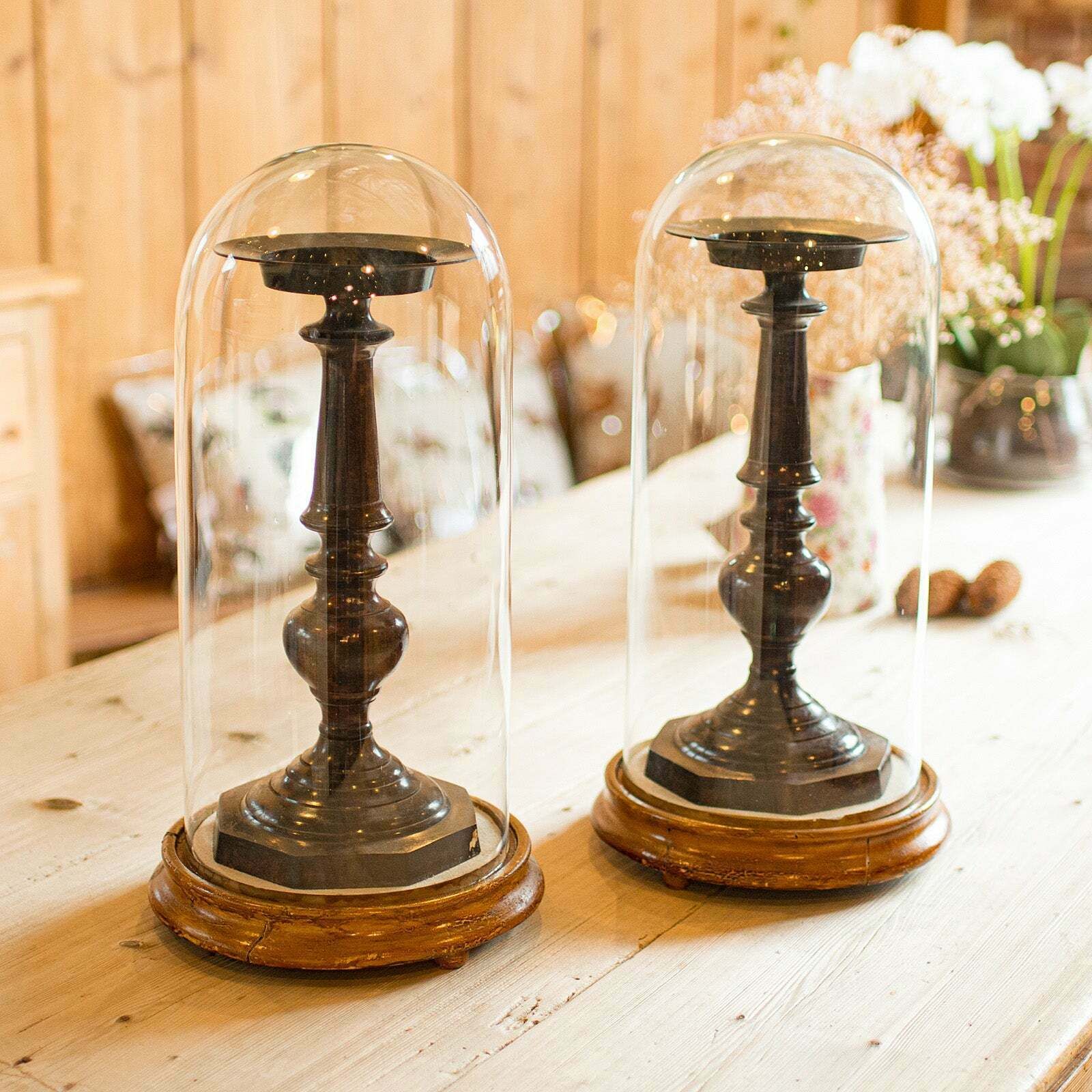 Pair Of Antique Display Domes, English, Glass, Taxidermy Showcase, Victorian photo furniture