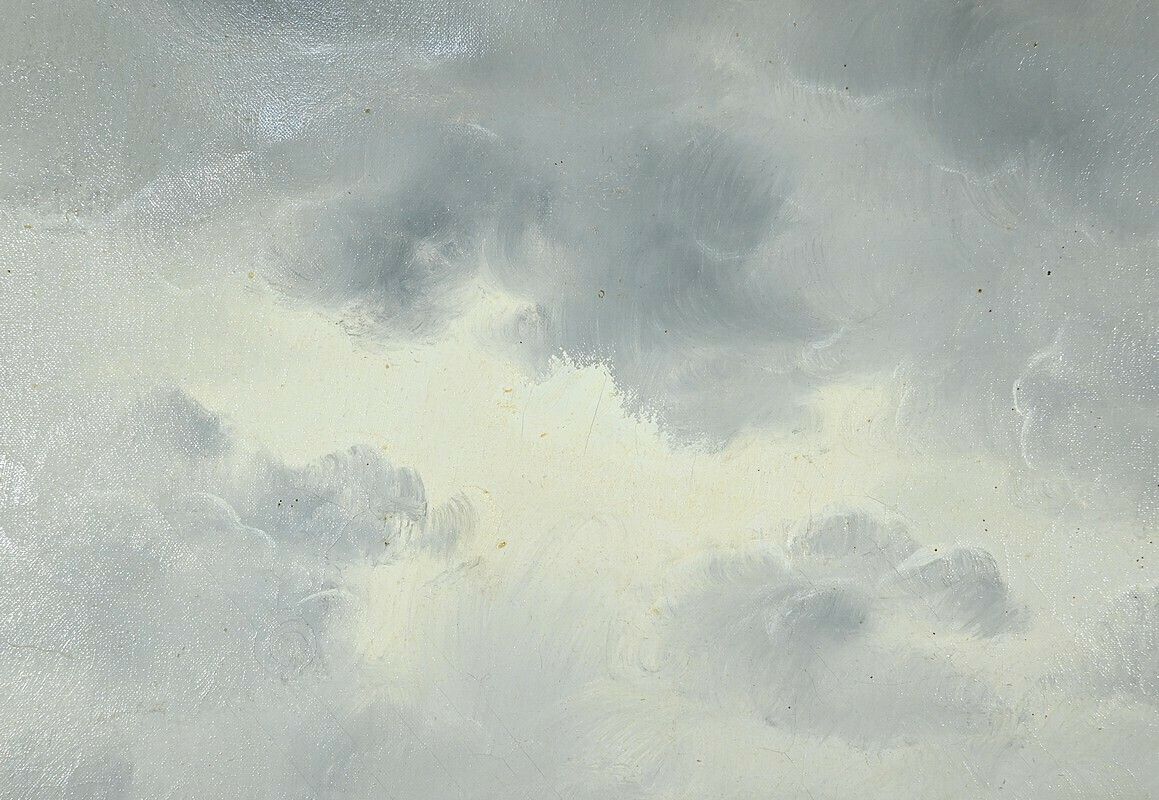 710.0 Grande Huile Sur Toile Marine Signée F. Carbu – Xxe photo