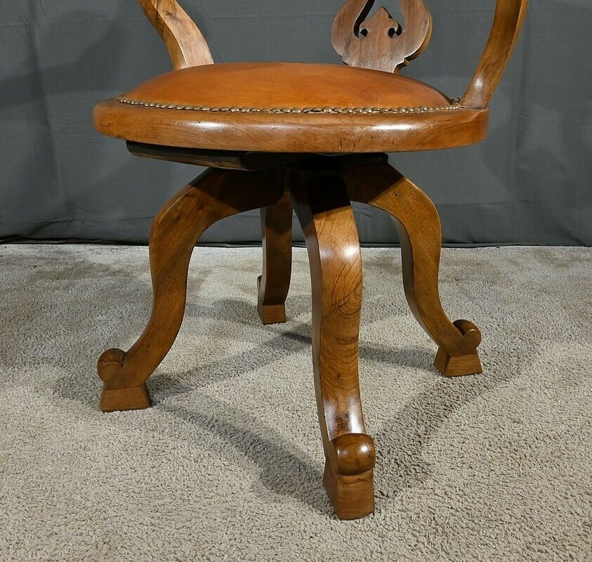 photo vinterior Swivel Armchair, Victorian Era, England – 2nd Part Of The 19th Century