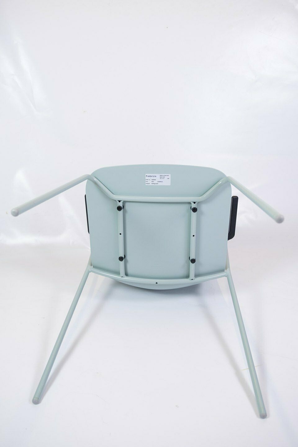 Set Of 6 Pato Chairs Lacquered In Blue With Black Armrests By Hee Willing & Ludvik For Fredericia Furniture photo vintage