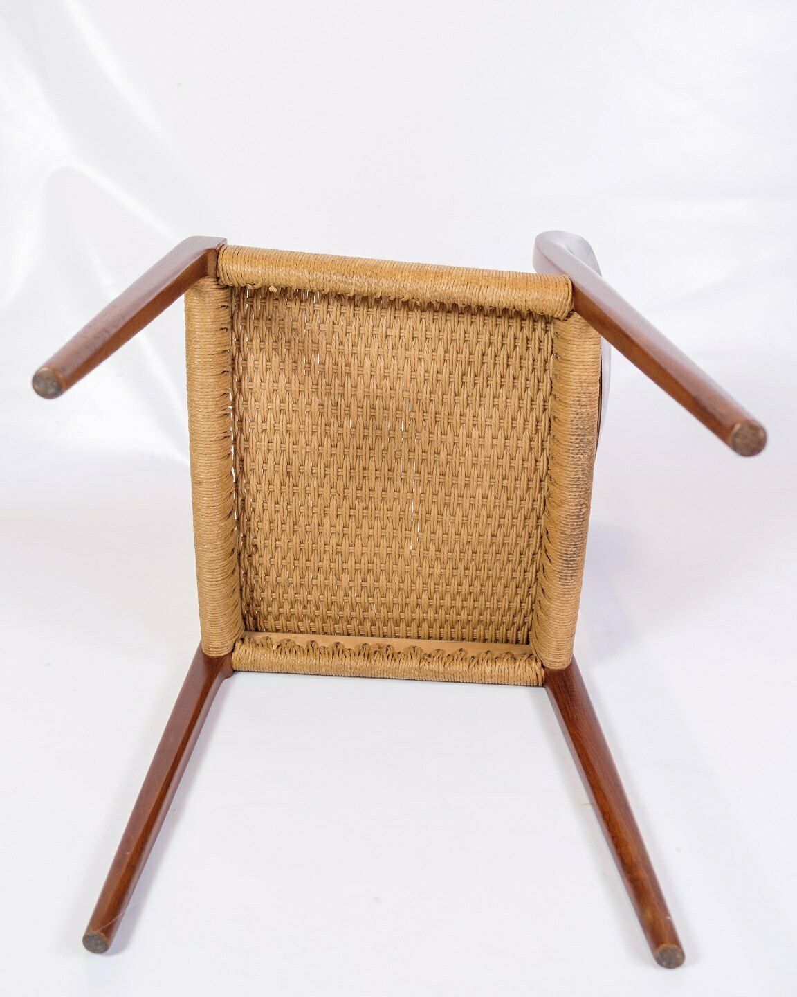 photo furniture Set Of 4 Dining Chairs Model 71 In Teak & Paper Wicker By Niels O. Møller From 1960s