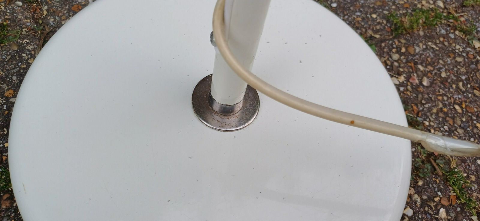 Retro Style White And Chrome Standard Lamp Pat Tested photo buy
