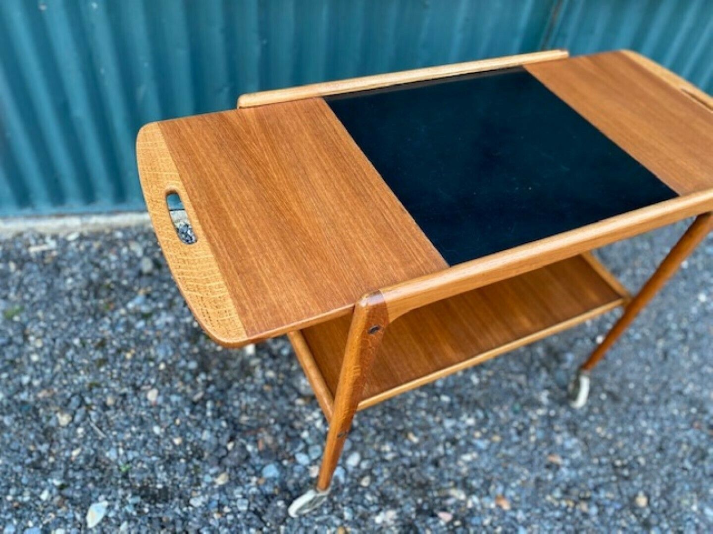 795.0 Mcm 'Thea' Teak & Oak Drinks Trolley / Bar Cart By Yngve Ekstrom, Sweden, 1950s photo