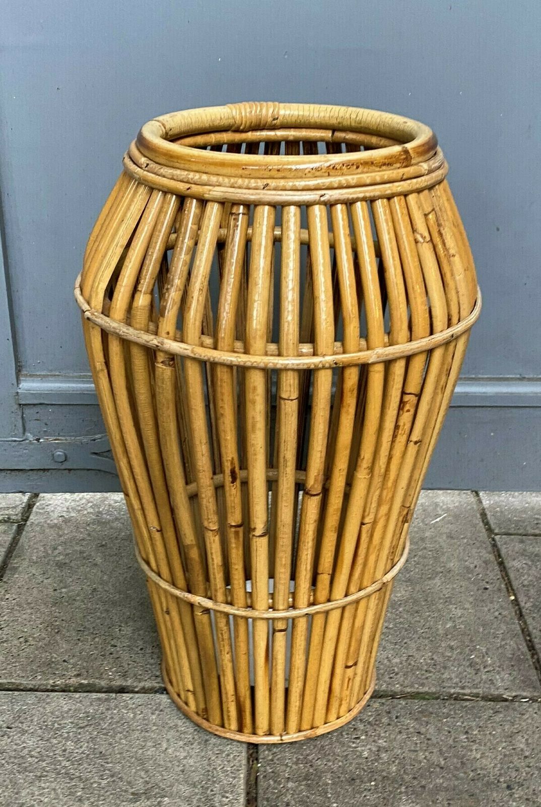 Italian Bamboo Umbrella Stand / Cane Stand Attributed To Franco Albini For  Vittorio Bonacina, 1970s photo buy