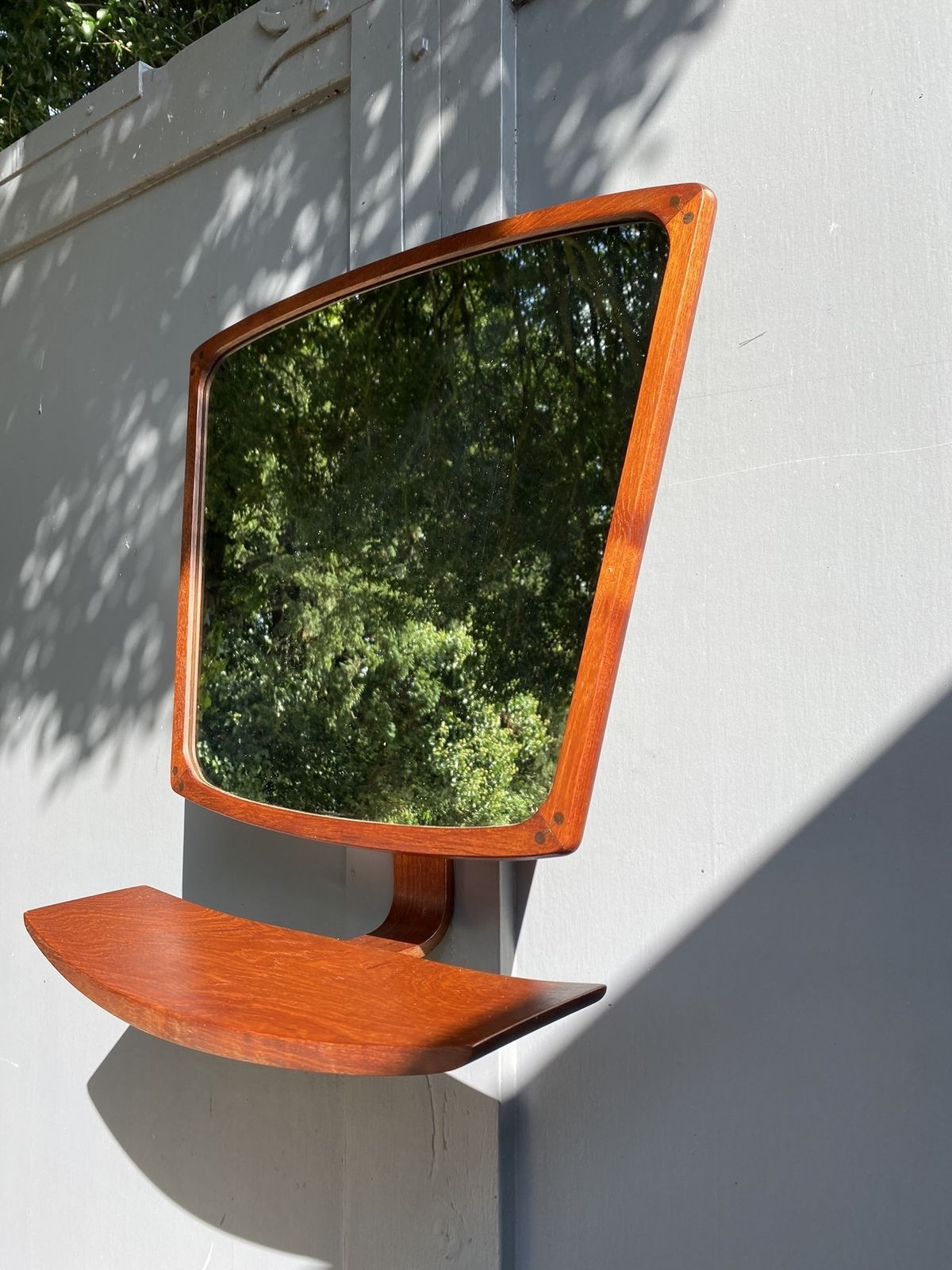 photo furniture Mid Century Teak Wall Mirror, Made By ‘Idg’ International Designers Group, Denmark, 1960s