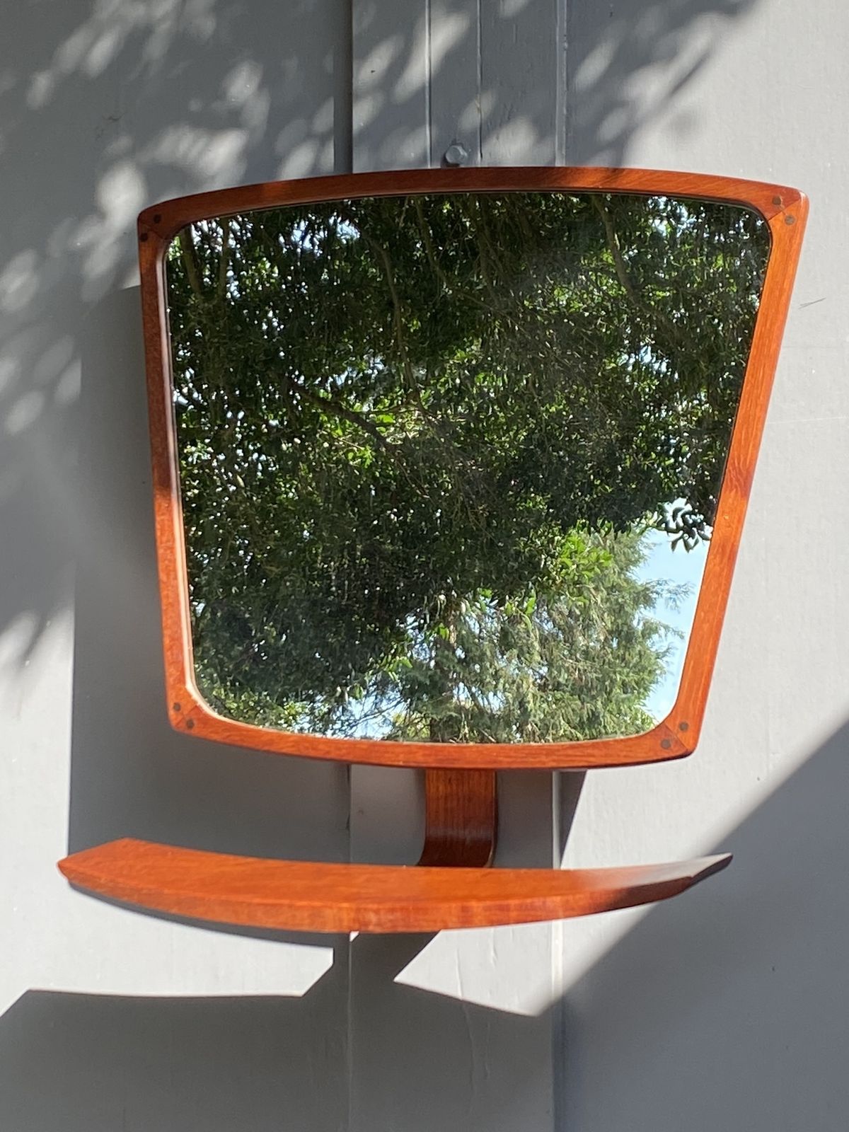 1200.0 Mid Century Teak Wall Mirror, Made By ‘Idg’ International Designers Group, Denmark, 1960s photo