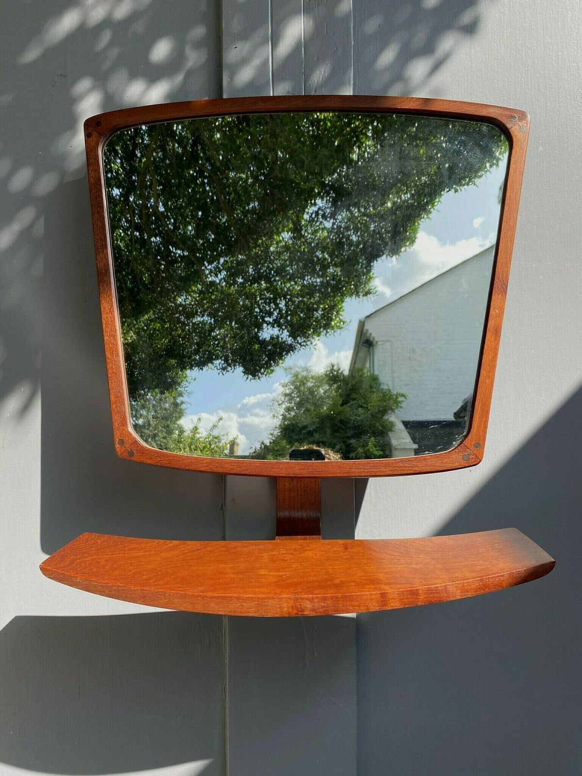 photo vinterior Mid Century Teak Wall Mirror, Made By ‘Idg’ International Designers Group, Denmark, 1960s