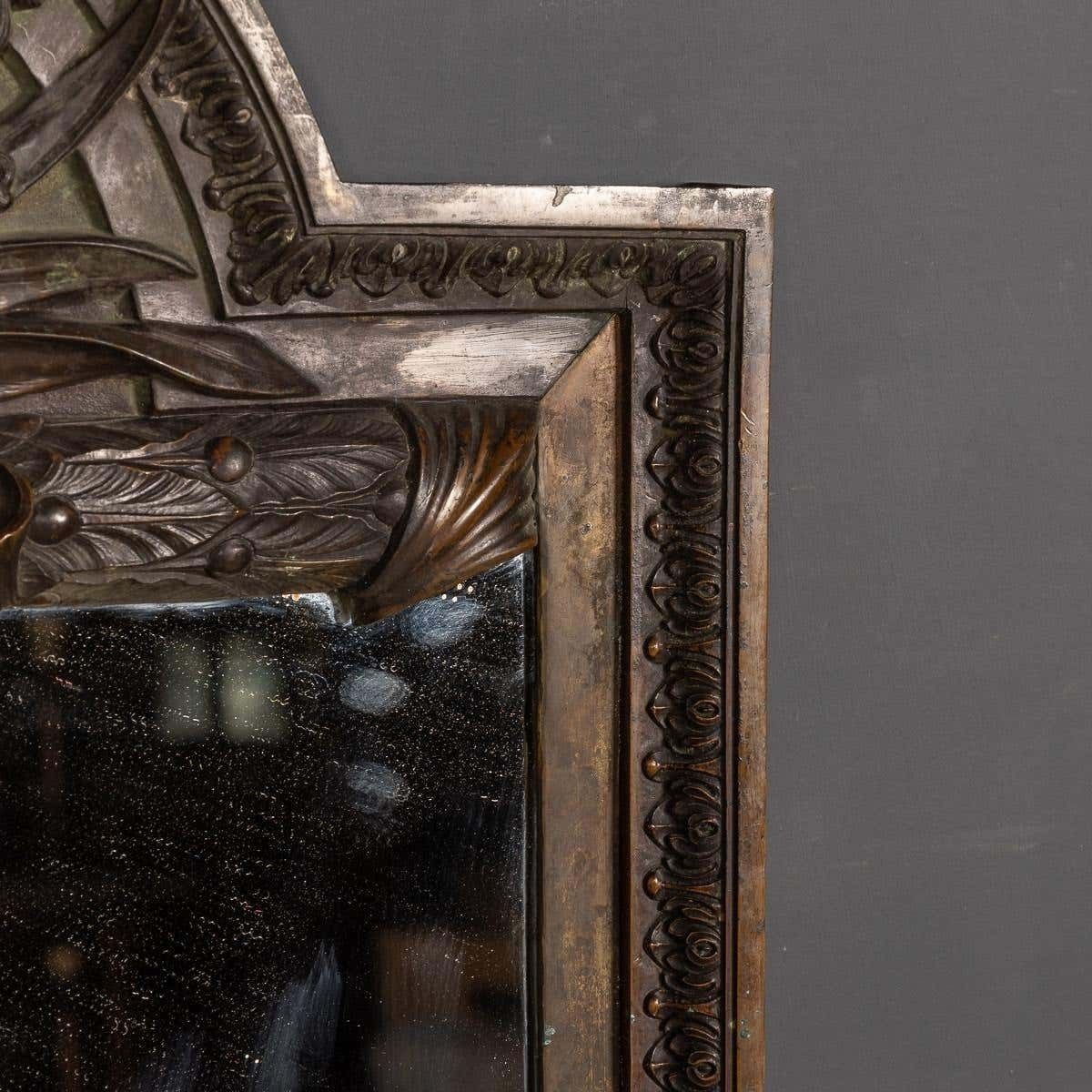 19th Century Cast Bronze Mirror, Royal Insurance Company, C.1880 photo vinterior