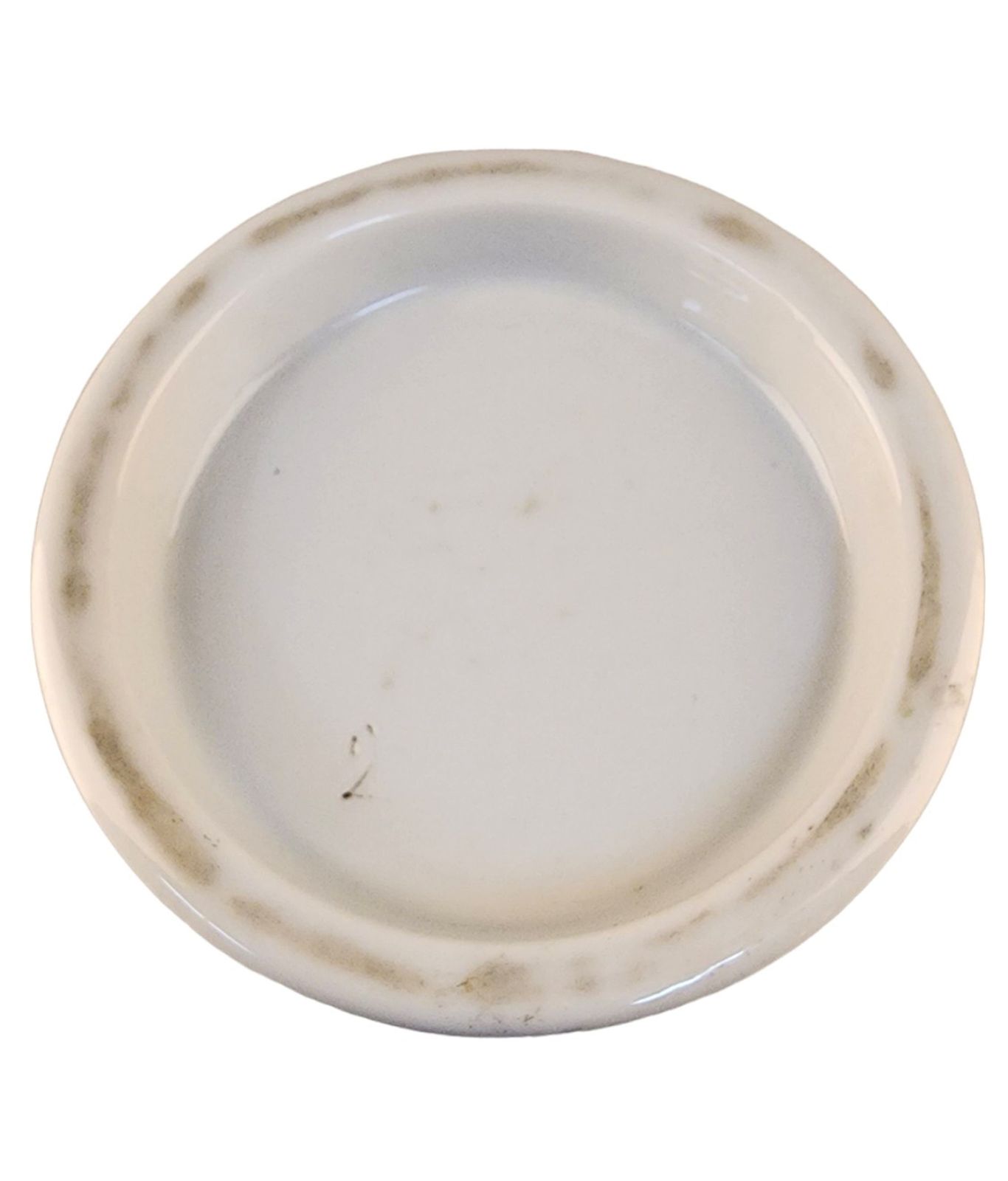 Late 18th Century French Glazed Porcelain Apothecary/Pharmacy Jar With Lid   'Cer: Galeni' photo Home Decor
