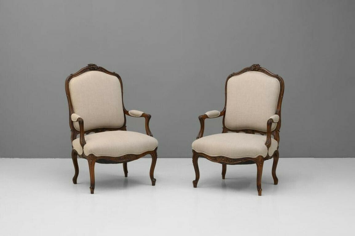 Pair Of French Rosewood Open Armchairs photo furniture