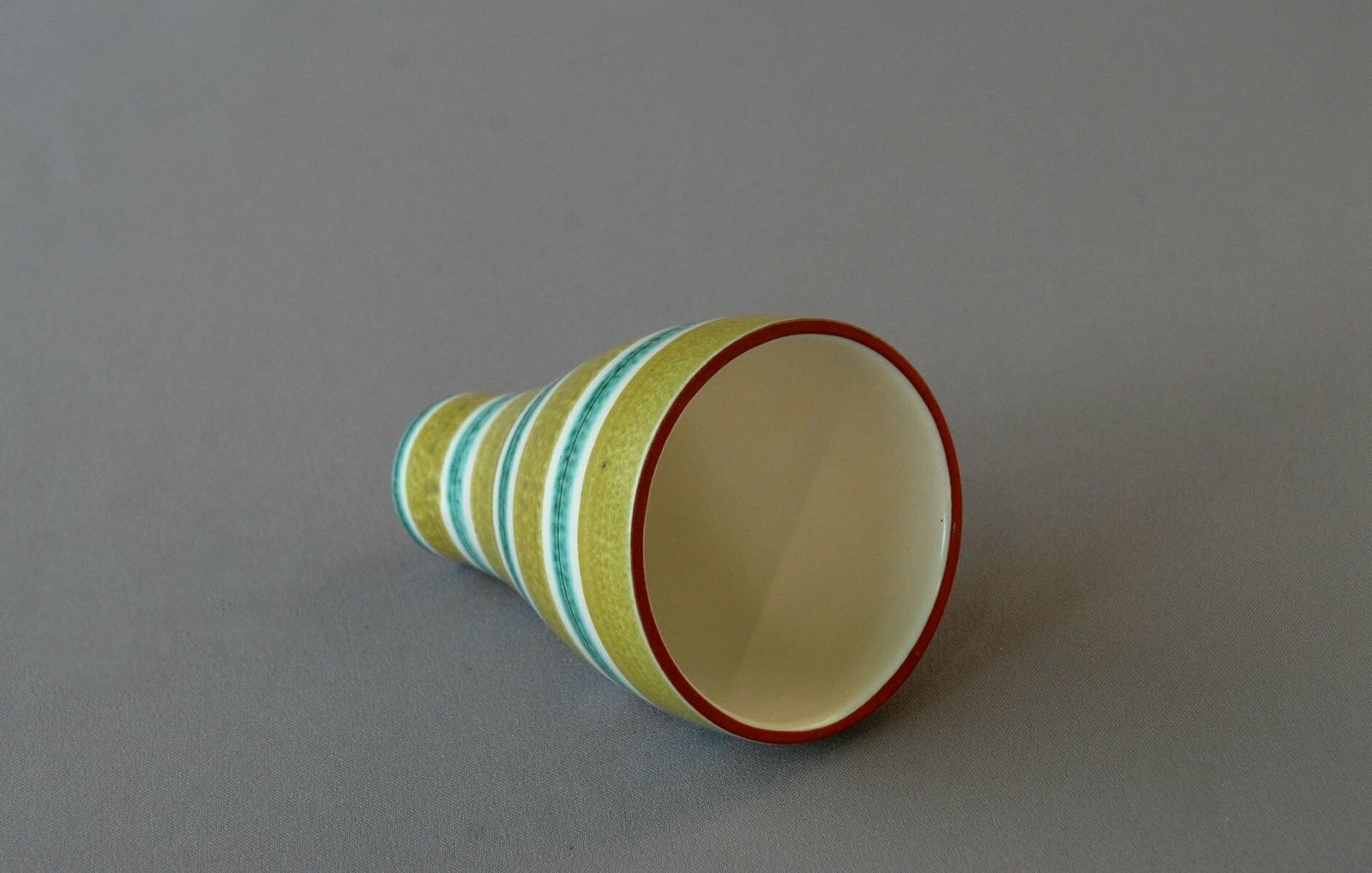 Hand Painted Candlestick By Stig Lindberg For Gustavsberg, Sweden, 1950s photo vintage