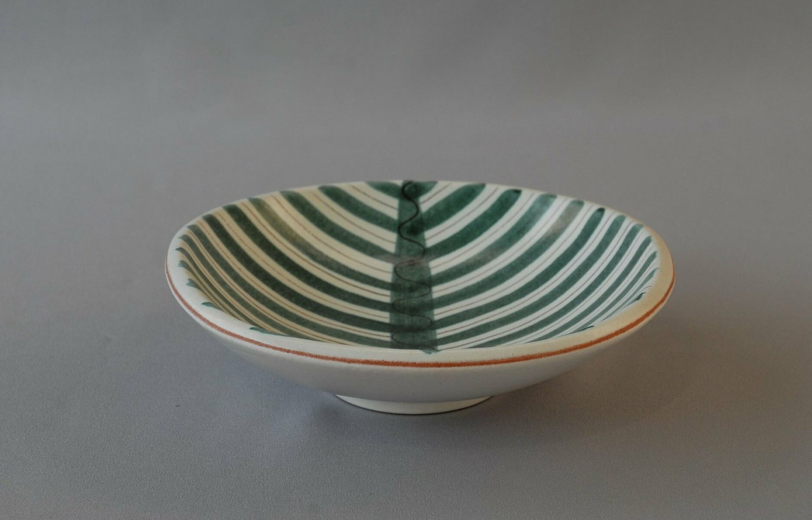 Hand Painted Bowl By Stig Lindberg For Gustavsberg, Sweden, 1950s photo for sale
