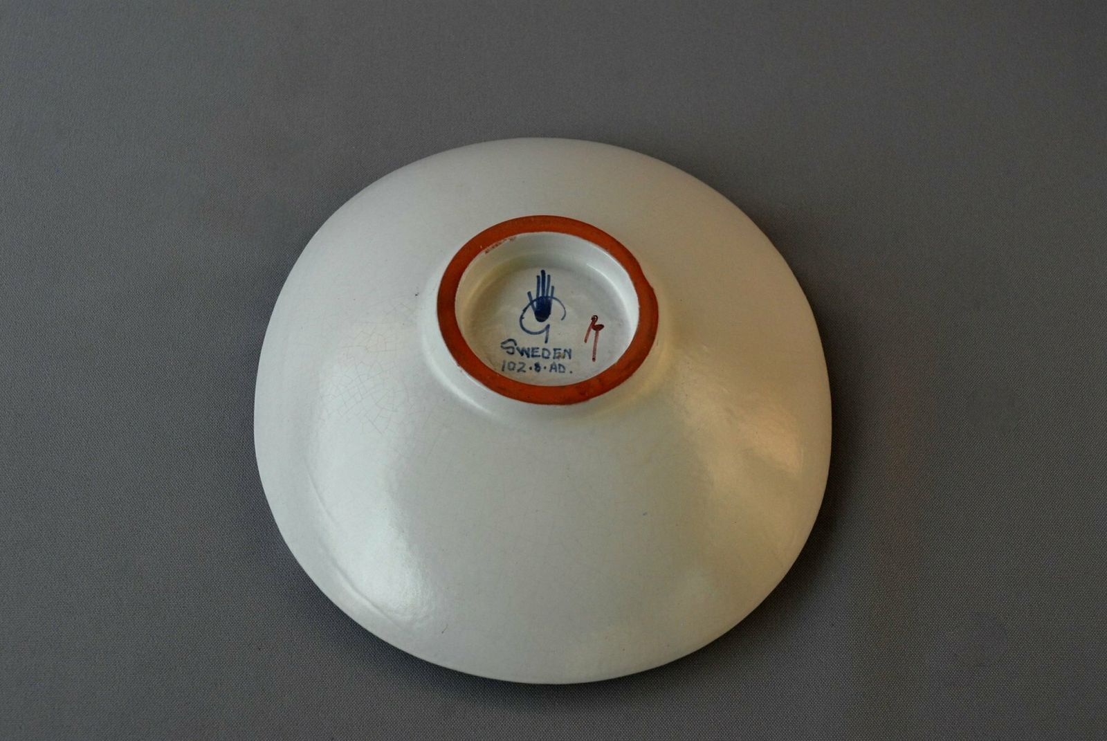 photo for sale Hand Painted Bowl By Stig Lindberg For Gustavsberg, Sweden, 1950s