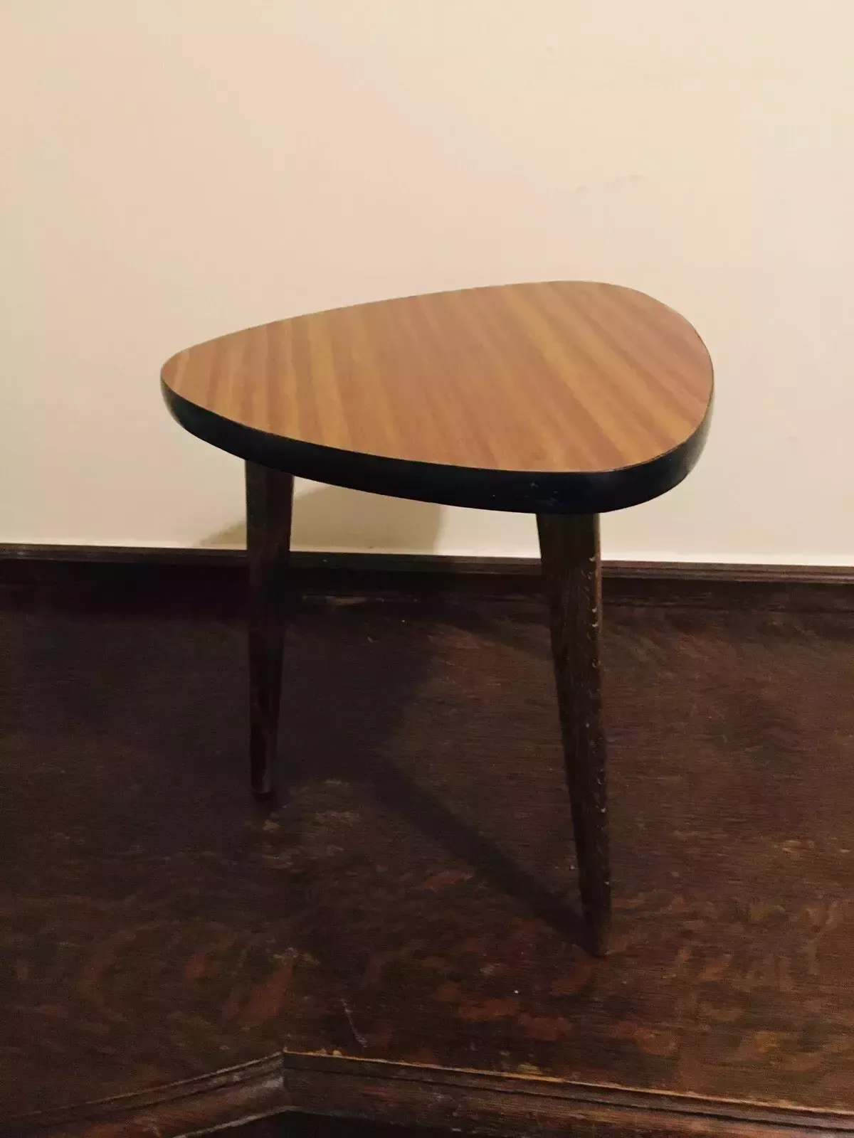 photo for sale Mid Century Atomic Guitar Pick Tripod Table Plant Stand Vintage Side Table