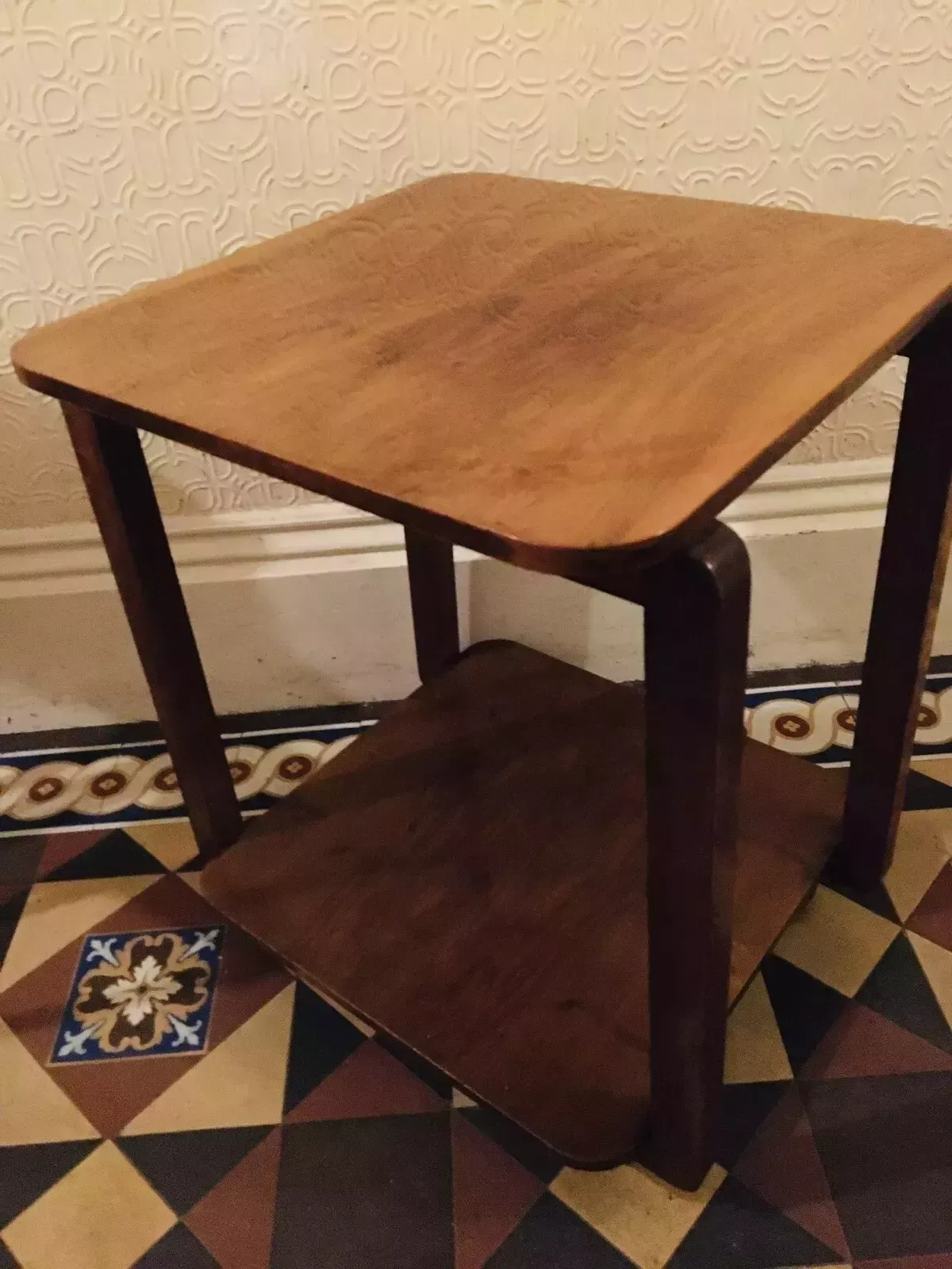 Art Deco Trolley Walnut Veneered Side Table 1930's Drinks Trolley photo buy