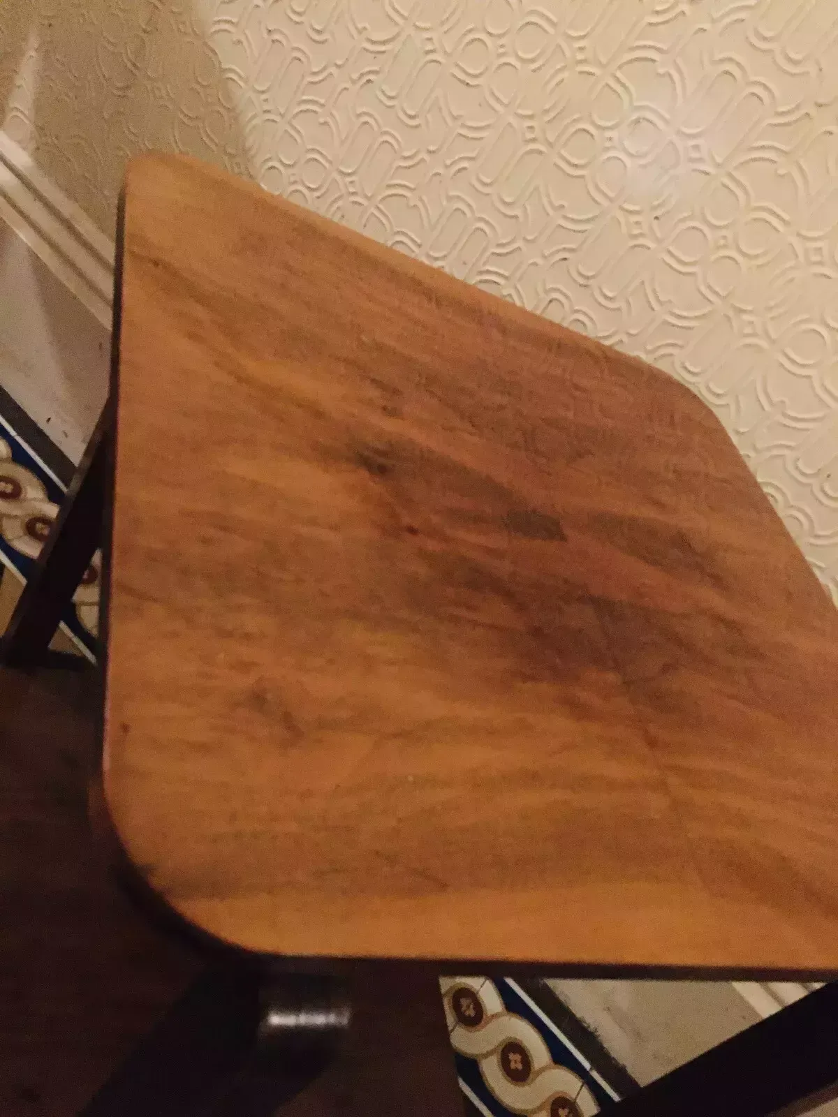 photo furniture Art Deco Trolley Walnut Veneered Side Table 1930's Drinks Trolley