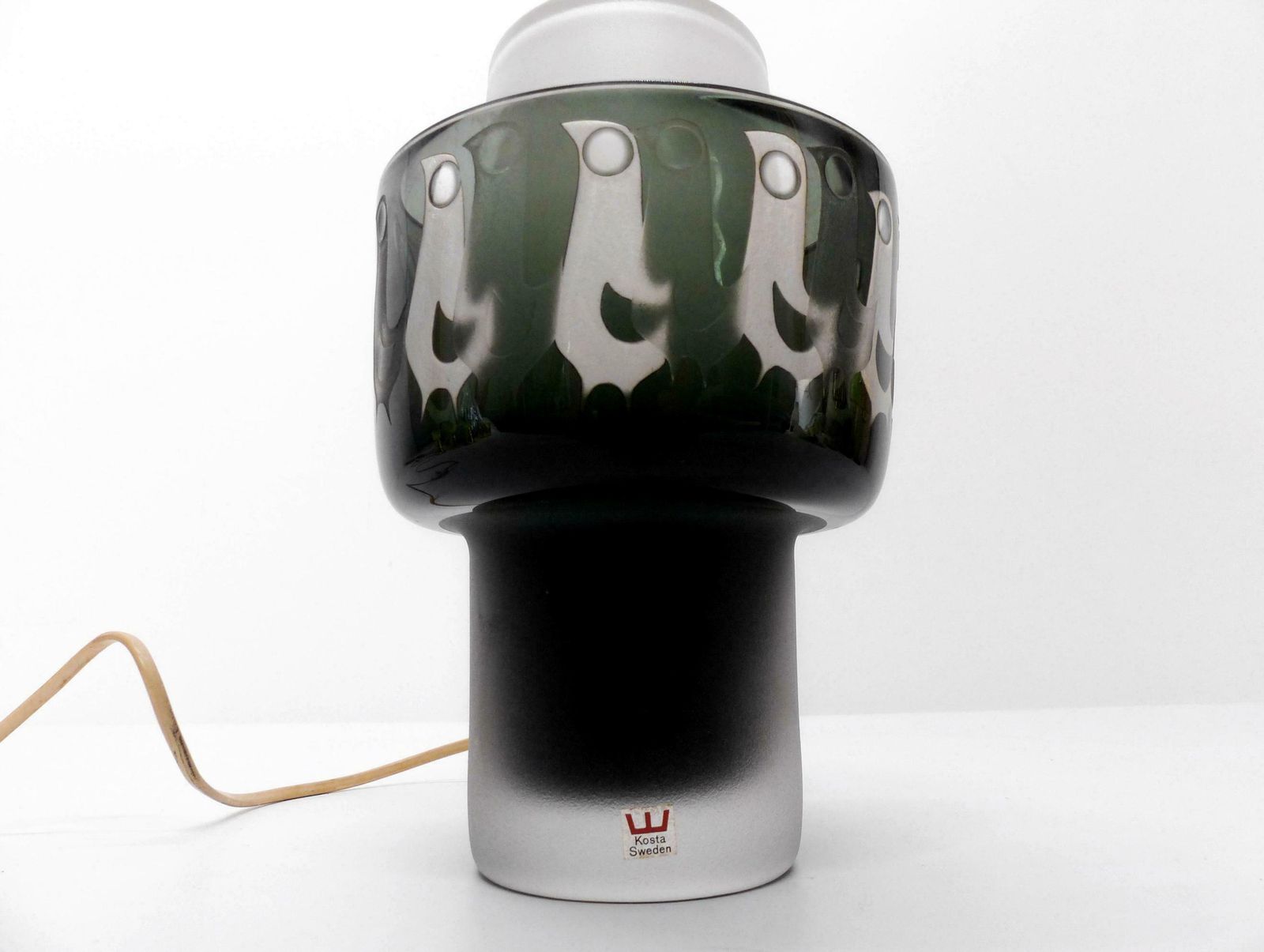 Scandinavian Glass Lamp Hans Ove Sandeberg For Kosta Boda 1969 photo for sale