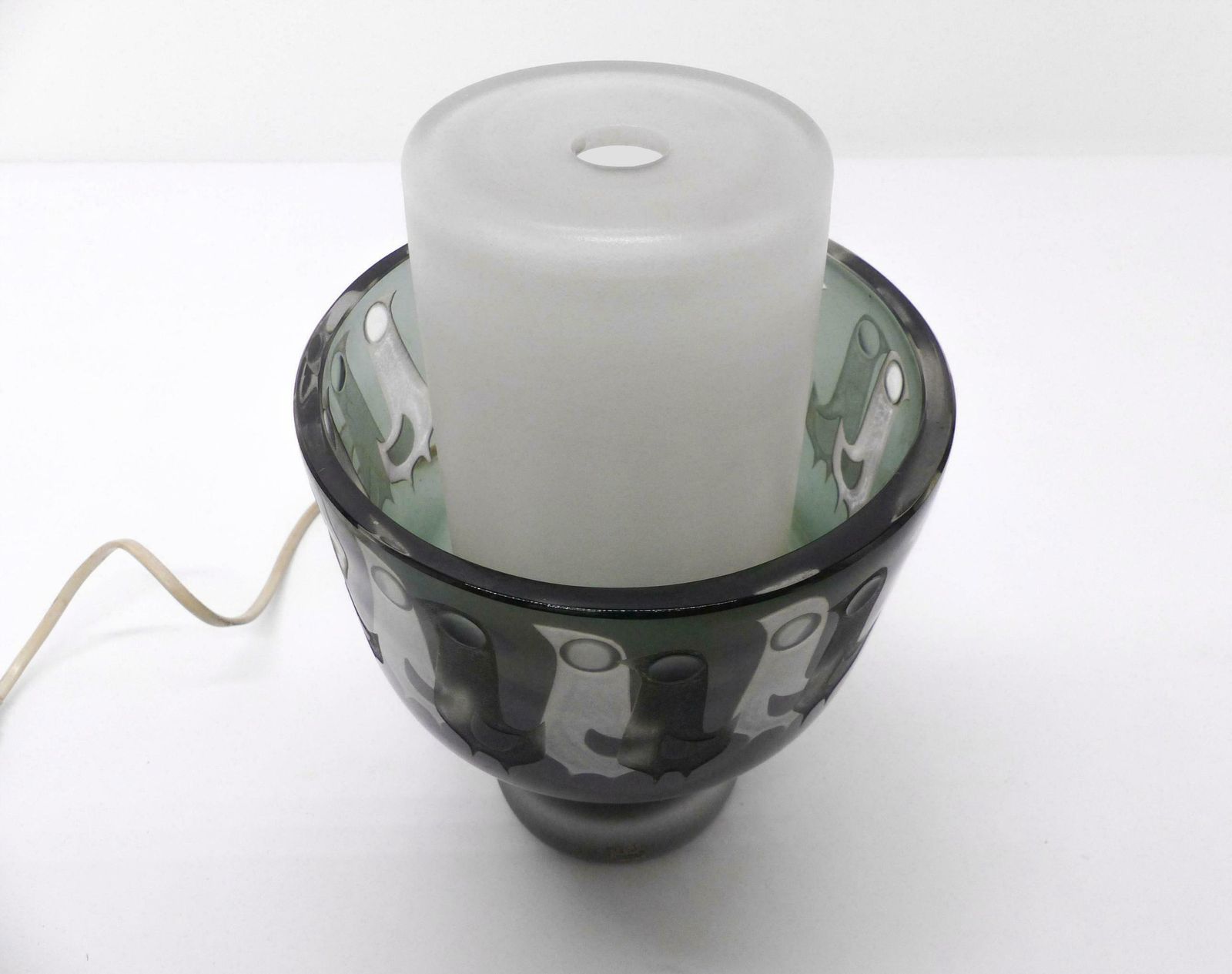 Scandinavian Glass Lamp Hans Ove Sandeberg For Kosta Boda 1969 photo vinterior