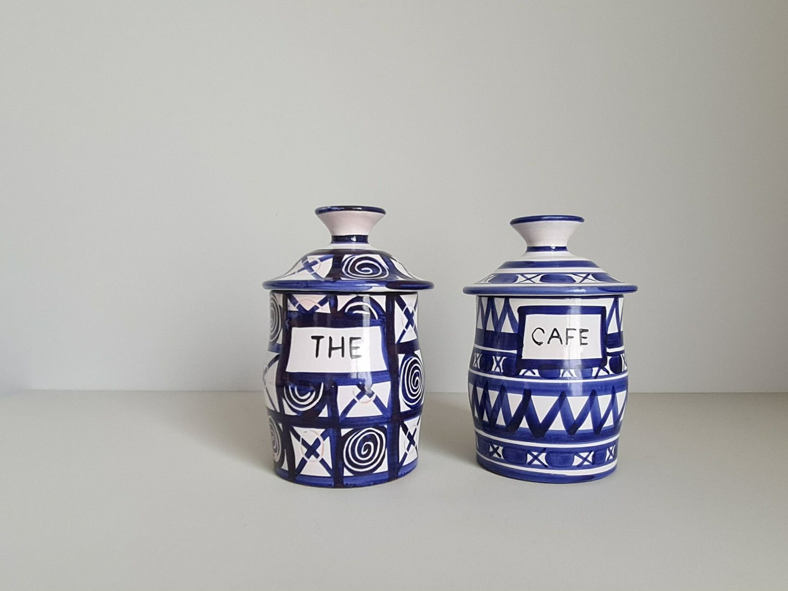 Rare Coffee And Tea Pots Signed R.P. Robert Picault Bleu Vallauris/ 1950 / Ceramic / Vintage / French Riviera / Mediterranean Style / 20th photo furniture