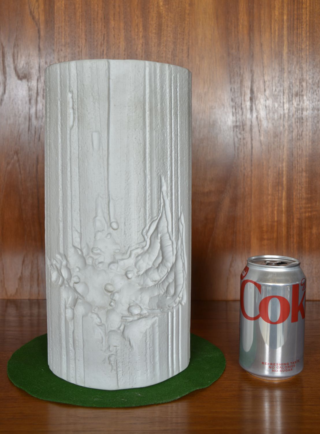 Large 1970s White Hutschenreuther Op Art Bisque Porcelain Sculpture By Heinrich Fuchs photo for sale
