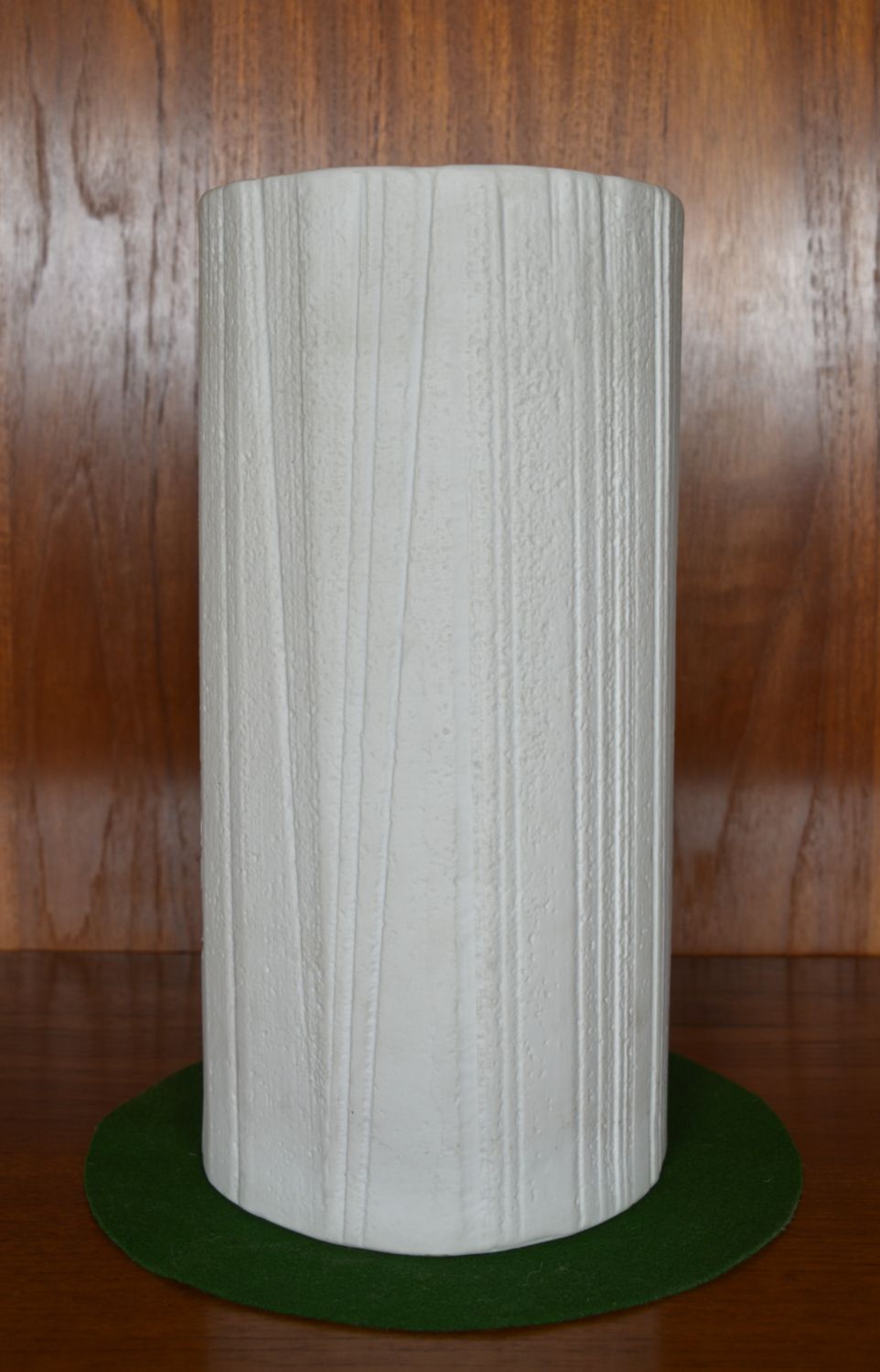 Large 1970s White Hutschenreuther Op Art Bisque Porcelain Sculpture By Heinrich Fuchs photo vintage