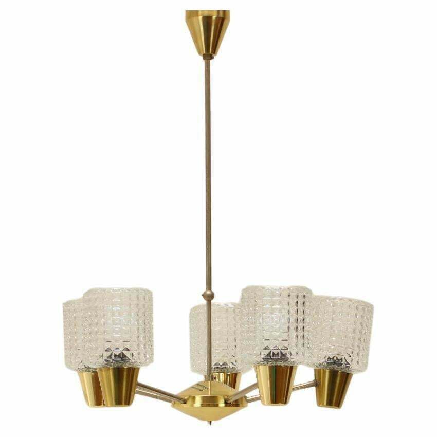 Chandelier By Kamenicky Senov, 1970s, Czechoslovakia