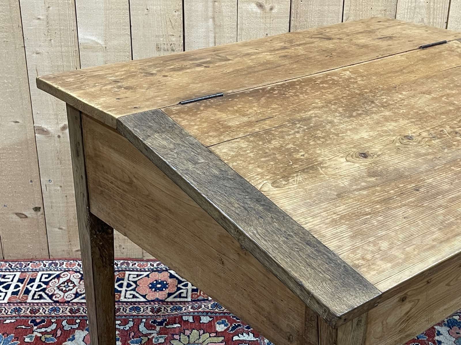 Furniture Rustic Sloping Desk From The 19th Century In Oak And Fir photo