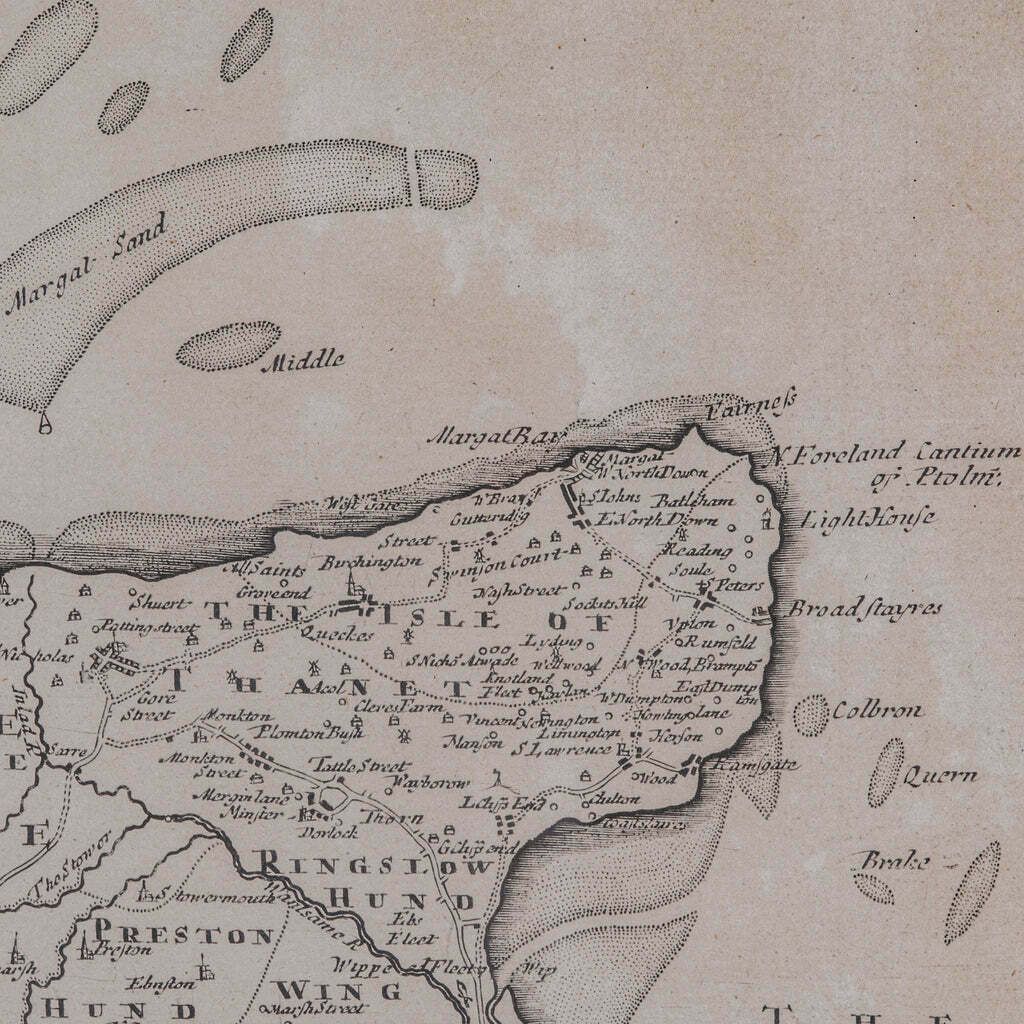 photo furniture Large Antique Lithography Map Of Kent, English, Cartography, Robert Morden, 1700