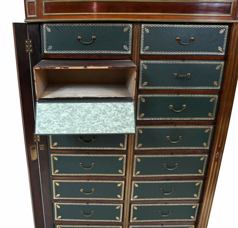 Furniture Charles X Cartonnier Chest Drawers French Antique Mahogany 1815 photo
