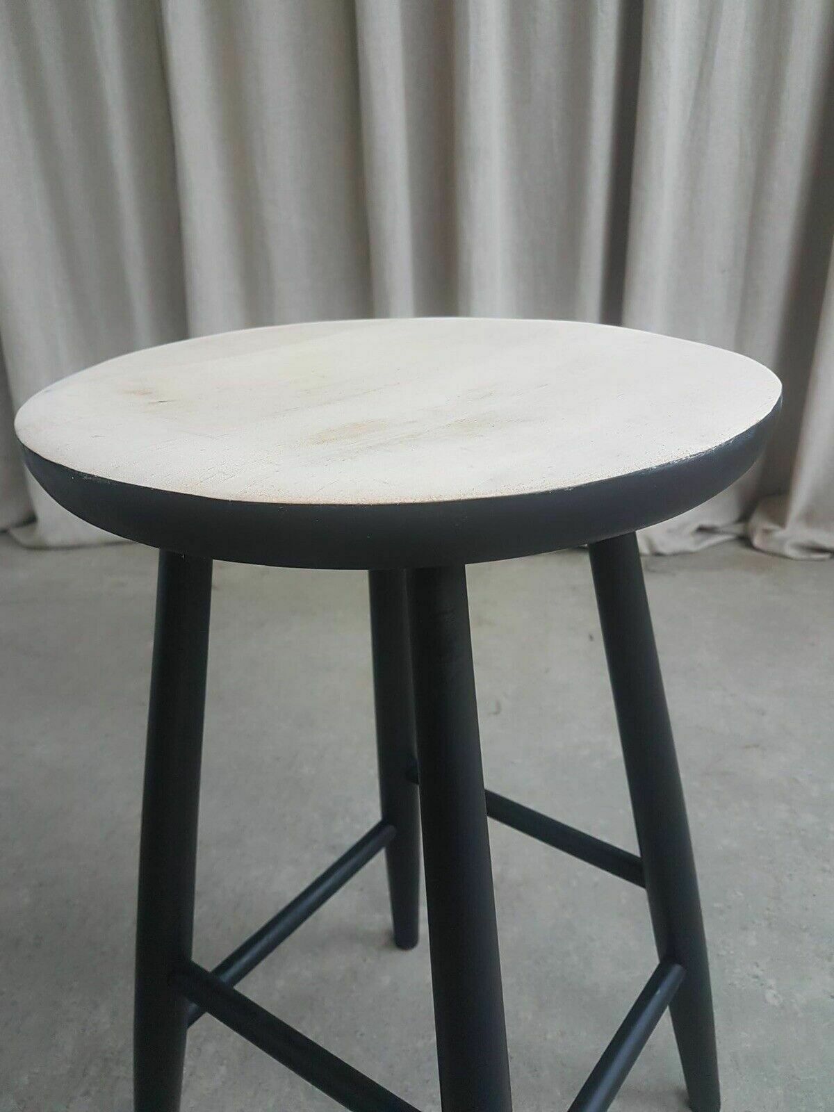 Have One To Sell? Sell It Yourself Vtg Mid Century Hagafors Stolefabrik Swedish Scandi Beech Stool Danish photo for sale
