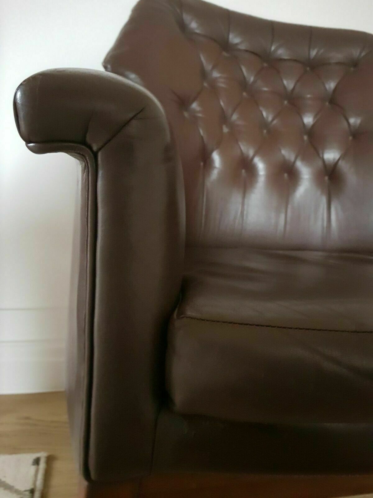 A Leather Mid Century Armchair By Jens Risom photo vinterior